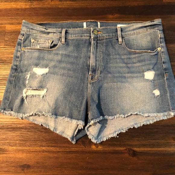 Frame Denim Pants - Frame Denim Shorts Le Cutoff